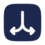 Branching Paths Down SVG Icon
